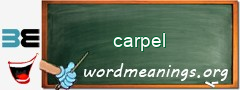 WordMeaning blackboard for carpel